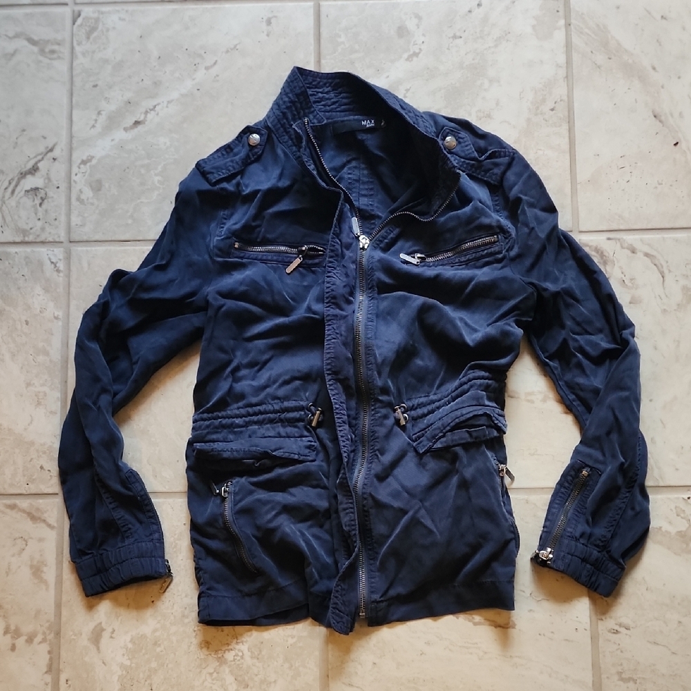 Women's MAXX JEANS Navy Utility Jacket